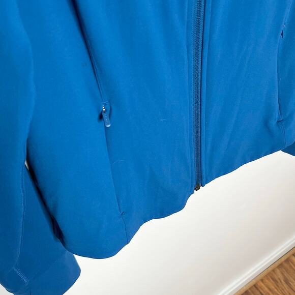Athleta Salutation Full Zip Jacket Womens Medium Blue Athleisure Workout Pockets - Picture 9 of 12